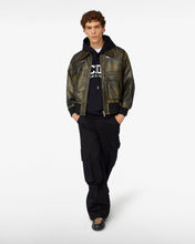 Load image into Gallery viewer, Workwear Rub-Off Leather Bomber | Unisex Coats & Jackets Black | GCDS®