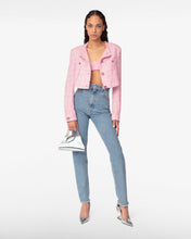 Load image into Gallery viewer, Tweed Cropped Jacket | Women Coats & Jackets Pink | GCDS®