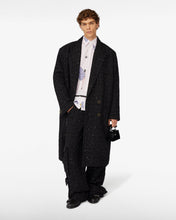 Load image into Gallery viewer, Double Breasted Tweed Coat  | Unisex Coats &amp; Jackets Black | GCDS®
