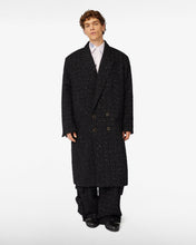 Load image into Gallery viewer, Double Breasted Tweed Coat  | Unisex Coats &amp; Jackets Black | GCDS®
