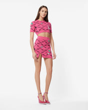 Load image into Gallery viewer, Hello Kitty Jacquard Skirt | Women Skirts Fuchsia | GCDS Spring/Summer 2023
