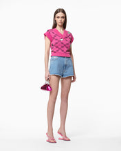 Load image into Gallery viewer, Hello Kitty Jacquard Vest | Women Knitwear Fuchsia | GCDS Spring/Summer 2023
