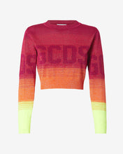 Load image into Gallery viewer, Lurex Degradé Cropped Sweater | Women Knitwear Fuchsia | GCDS Spring/Summer 2023
