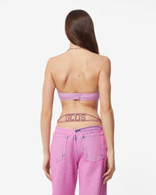 Load image into Gallery viewer, Ribbed Denim Bra | Women Tops Pink | GCDS Spring/Summer 2023
